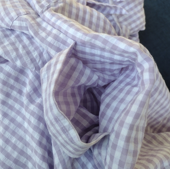 Rujuta Sheth Stella Dress Womens Large Ube Chex Cottagecore Prairie Boho - Picture 9 of 11